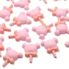 Dekorative Blumen 50 /100pcs süße rosa Harz Lollipop Maus /Bärenkopf Bogen Süßigkeiten Flatback Cabochon Scrapbooking DIY Telefon Hülle
