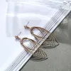 Orecchini a pennaglietta gioielli vintage per donne in argento colore oro tendenza moda alla moda pendientes oggetto goth originale fatto a mano