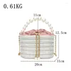 Sac à bandouliers Luxury Panier de luxe Sac d'embrayage Femme Perle Perle PVC Cage Hands Sacs Ladies Party Party Purs-Sac à main Crossbody