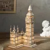 RoboTime 3D Holz Puzzlespiel Big Ben Tower Bridge Pagode Gebäude Model Spielzeug für Kinder Kinder Geburtstagsgeschenk 240509