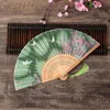 Kinesiska stilprodukter Portable Silk Folding Fan Retro Chinese Style Summer Hand Fan Home Decoration Ornament Party Arts Crafts Gifts Dekorativa