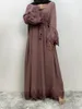 Ethnische Kleidung muslimische lange Kleider Dubai Kimono Abaya für Frauen Applikationen Türkei Bescheidener Robe Araber Sommer Hijab Maxi Kleid marokkanischer Kaftan