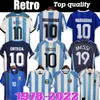 1978 1998 1998 1994 Argentina Retro Soccer Jerseys Maradona 1996 2000 2001 2006 2010 Kempes Batistuta Riquelme Higuain Kun Aguero Caniggia Aimarフットボールシャツ