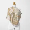 Sjaals twill zijden scarf dames accessoires schilderen van vierkante verpakking verbintenis kleine hoofdband fontein stropdas nekband Q240508