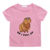 T-shirty Okal Ill Załóż koszulkę z kreskówek Capybara 100% bawełniany letni koszulka dla chłopców i dziewcząt Kawaii Print T-Shirtl2405