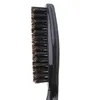 Brosses à cheveux 1pc Salon peigne taquin pinceau à trois rangées de sanglier naturel femmes et hommes Brosse anti-statique