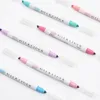 12-st highlighter markers Pen Dual Tip Milkliner Pastel kleur oog-protect licht kleur fluorescentie pennen school tekening marker 240425