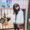 Jackets 2024 Autumn Winter Kids Girls Fashion Single Breasted O-Neck Jacked Coats Kinder Kleding Warm Beach Wool Fur Outerwear A08