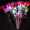 Brillant LED Light Rose Silk Flower Birthday Party Fournis