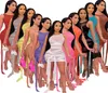 Plus Size Women Sexy Kleider Mesh Sheer Miniröcke Fashion Club Tragen Sie Sommerkleidung Verband Skinny Kleid hohl aus ärmellose DR2466300