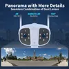 12MP 6K WiFi Security Camera Outdoor Fixed 180° Wide Angle Panorama Cam Video Waterproof Surveillance CCTV 6MP Dual Lens Cameras 240506
