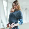 Transportörer slingrar ryggsäckar Bomull Babyförpackningsbärare Stretch Cotton Travel Packaging Carrier för nyfödda till små barn baby Sling 0-36 månader gammal T240509