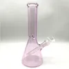 10 inch roze glazen bong waterpijp waterpijp bubbler beker + glazen kom