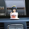 Interiördekorationer 1pc sexig anime skakande bröst konsol instrumentpanel interiör tillbehör flickor pojkar vuxna figur samling modell dollleksaker t240509
