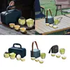 SET DI AFFETTO TEAMICA SET TEAPOT SET PRATICA TEA TEA PORCELAIN PER EL PICNIC OUTDOOR