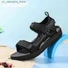 Zapatilla para niños y sandalias de niñas playa nueva anti -slip suave sole zapatos para niños transpirables livianos Q240409