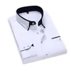 Camicie da uomo abito da uomo 8xl uomini Spring Autunno Business Shirt maschio Slip Slip Casici Casualmente Casha Long Hombre Abiti di alta qualità Tops Bianco Bianco D240427