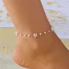 Braccialetti di nozze Fashion Metal Chain Imition Pearl Heart Stars Bracelets Anklet for Women Charms Evite On Feed Party Wedding Jewelry Set