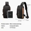 Backpack Mins Mens Womens Womens étanche USB Oxford Crossbody Bag Antift-Theft Sling Sling Multifonction Pack pour mâle