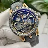 Designer Luxury Watches for Mens Mechanical Automatic Roge King Racing Golden Bull Watch Rddbex0750