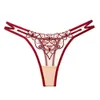 Butterfly Lace Broidered Floral Design confortable Butterfly Knot Femmes G-string Triangle Pantal