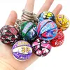 Keychains Lanyards Basketball Souvenir Keychain Game Game Ball Keyring 3D Basketball Fan Collectable Pendant Keychain Friend Gift J240509