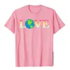 Herren T-Shirts Love Earth Day T-Shirt Mode Custom Cotton Herren Top bedrucktes Shirt Fashion T-Shirt Y240509
