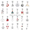 Andra smyckesuppsättningar jul DIY med Red Package Box As Presents 100sts Charm Pärlor Pendant Fit 16Add5cm Snake Chain Charms Accesso DH2S8