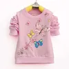 T-shirts Lawadka Baby Girls T-shirt Beautiful Butterfly Long sleeved Band Sports Girls T-shirt Cotton Childrens ClothingL240509