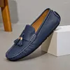 Scarpe casual in pelle in pelle in pelle scamosciata fatta a mano Slip su mocassini traspiranti piatti pigri mocassini