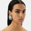 Stud Earrings Brand Rhinestone Oval For Women Fashion Jewelry Trendy Girl TV Show Collection Accessories