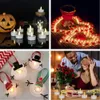 Flameless LED Electronic Candle mit Fernbedienung Leuchte Flackern flackernde Tee Lichter Halloween Weihnachtshemmung 240430