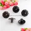 Furniture Accessories Wholesale- 4Pcs Jewelry Wooden Box Pl Handle Dresser Der For Cabinet Door Round Antique Bronze J3143-J3151 Dro Dhejw