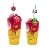 Одноразовые чашки STS Радужный цветок Тематическая мультипликация для девочек Пластиковая детская вечеринка FAVOR