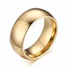 Anillos de clúster Tungsten Carbide 8 mm Anillo de bodas de domingos de domo para hombres para hombres Joyas de compromiso en oro Rose Golden 267L