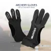 Gants 1pc MUMIAN Arc de tir à l'arc de la transpiration respirante Adsorbed Arcing Finger Glove Shooting Handmade Hunting Three Finger Glove For Outdoor