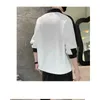 Men's Polos Spring and autumn patch work long sleeved button up sports shirt for mens casual top fully matched polo fashionable Harajuku Pullover clothing Q240508