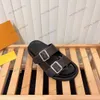 Designer tofflor pool kudde glider plattform sandaler klassisk märke sommarstrand utomhus scuffs casual skor bom dia rem buckle flip flops mjuk platt sko storlek 35-45