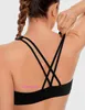 Designer Lul Yoga -Outfit Sport Bras Frauen hohe Unterstützung Yoga Damen Low -Impact Schnürsport -BH ohne Stahlring Polsterung