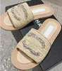 Luxury Designer Women Embroidered Thick Soled Slippers French Brand Fashion Sunshine Beach Sandals Classic Double Letter Rround Toe Anti Slip Slipper Casual Shoes