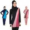 Costumi da bagno femminile donne musulmane da bagno islamico faccia full hijab nuoto abbigliamento sportivo da bagno burkinis beach da bagno