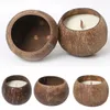 Ljushållare Coconut Shell Holder Candlestick Natural Bowl Desk Organizer (ingen ljus) Heminredning