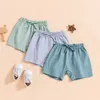 Zestawy odzieży Baby Boy Shorts 3 Pack Casual Plain Shorts Elastyczne spodnie do joggera w talii