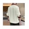 Men's Polos Spring and autumn patch work long sleeved button up sports shirt for mens casual top fully matched polo fashionable Harajuku Pullover clothing Q240508