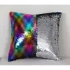 Case Mermaid Magic Pillow werfen reversible Pailletten Dekorative Kissenabdeckung Kissenbezug für Couchsofa Bett Weihnachtsgeschenke x 16 Zoll Hülle