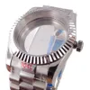 Другие часы 36 мм 39 мм водонепроницаемые серебряные рифленые изогнутый корпус для NH34 NH35 NH36 NH38 NH39 NH70 NH72 T240508
