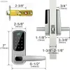 Smart Lock Smart Door Lock med biometriskt fingeravtryck/lösenord/smartkort/nyckellåsning/USB -laddare WX