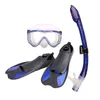 Inflatable face mask three treasures Myopia deep diving goggles fully dry breathing tube set swimming and diving equipment 240506