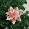 Pack de fleurs décoratives de 10 13 cm en or et argent Artificiel Christmas Year Decoration Fake Tree