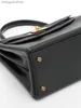 Классические дизайнерские сумки hremms Женщины подлинная кожаная портативная сумка Kelyy 28 Кели Сумка коробка Коуда Черное Золотое Кольцо Грив.